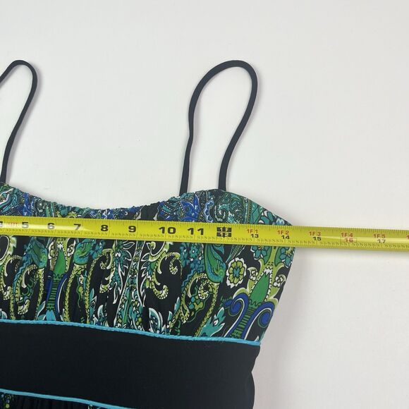 City Triangles Y2K babydoll Mini Dress S Floral Paisley Milkmaid Fairy Grunge - Picture 6 of 11